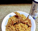 A picture of step 4 of Stockfish Jollof Rice.