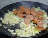 A picture of step 1 of Chorizo In Pineapple And Tomato Sauce.