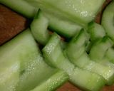A picture of step 2 of Sig's German Beetroot and Cucumber Salad.