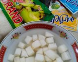 Foto langkah ke 1 dari resep Puding Tanpa Busa Rasa Mangga.