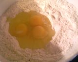 A picture of step 1 of Sunshine 's homemade pasta noodles.