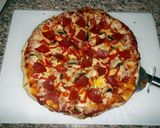 A picture of step 12 of Spicy Pepperoni Stuffed Crust Pizza.