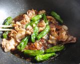 A picture of step 5 of Spicy Stir-Fry with Pork and Shishito Peppers.