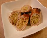 A picture of step 8 of Pork Wraps with Umeboshi and Cabbage.