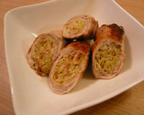 A picture of step 8 of Pork Wraps with Umeboshi and Cabbage.