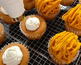 A picture of step 7 of Halloween Themed Kabocha Squash Mont Blanc Cupcakes.