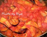A picture of step 5 of Block Bacon and Eggplant Pasta all'Arrabiata.