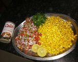 A picture of step 2 of Corn chat spice & yummy.