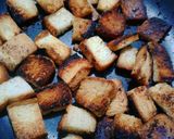 A picture of step 2 of Custard & croutons.