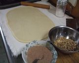 A picture of step 2 of Walnut Filled Cinnamon Rolls..