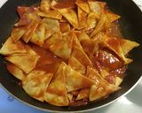 A picture of step 3 of Chilaquiles.