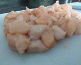 A picture of step 2 of Bhindi Chicken with three Spices.