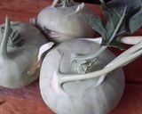 A picture of step 1 of Sig's Kohlrabi/Potato Mash with Blue Cheese and Mushroom Sauce.