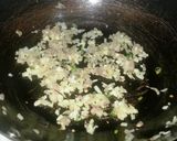 A picture of step 2 of Spinach and corn sandwich.