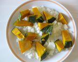 A picture of step 2 of Cake Salé (Savory Cake) with Kabocha Squash and Broccoli.