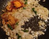 A picture of step 6 of Banana flower vada curry.