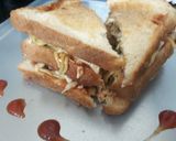 A picture of step 2 of Maggie sandwich.