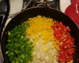 A picture of step 3 of Chicken Fajita Pasta.