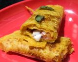 बेसन चीला रोल विद मेयोनीज़ स्टफ्ड रेसिपी चरण 6 फोटो