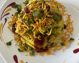 A picture of step 5 of Surati sev khamani.