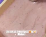 Hình bước làm 1 của món Kem dâu chuối healthy