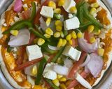 A picture of step 3 of Veg pizza.