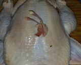 A picture of step 2 of "Chicken Ballontine".