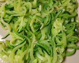 A picture of step 7 of Chicken zucchetti [zucchini pasta].