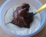 A picture of step 6 of Vickys No-Bake 'Nutella Cheesecake', GF DF EF SF Nut-Free Option.