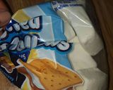 A picture of step 1 of Chex Krispie Treats.