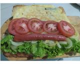 Foto langkah ke 8 dari resep Sandwich sosis roti tawar.
