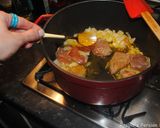 A picture of step 3 of Persian artichoke and celery stew.