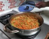 A picture of step 3 of Mexican Red Rice (Arroz Rojo).