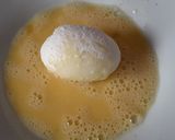 A picture of step 4 of Sig's Crispy Duck Egg with Herb, Honey and Mustard Sauce.