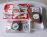 Hình bước làm 2 của món CHÁO huyết-da heo cuộn