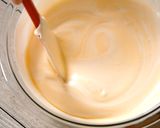 A picture of step 14 of Tiramisu, and Cocoa Sponge with plenty of Coffee Syrup.
