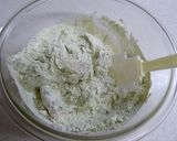 A picture of step 3 of Crispy Matcha & Adzuki Cookies.