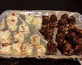 A picture of step 17 of Cheesecake Balls, Covered in Dark Or White Chocolate.