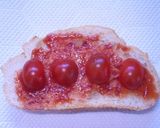 A picture of step 2 of Fresh Tomato on Toast.