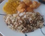 A picture of step 5 of Ajillo shrimps. Camarones al ajillo..