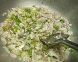 A picture of step 1 of Aloo Kardi Sukha.