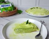 Foto langkah ke 5 dari resep Mille crêpes matcha.