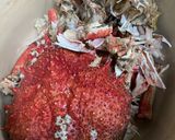 A picture of step 1 of Rice porridge with crab stock.
