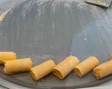 A picture of step 3 of Mango Mochi Roll Ice Cream.