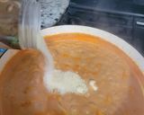 A picture of step 5 of Seafood Rose` penne pasta.