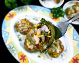 A picture of step 10 of Capsicum Tikki Chaat.