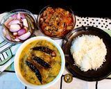 A picture of step 5 of Moong Daal Palak.