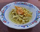 Foto langkah ke 7 dari resep Mie Ubi Kuning Kuah Santan.