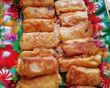 Kukoricás - paradicsomos csirkemellel töltött rétes lap recept fázis 7 fotója