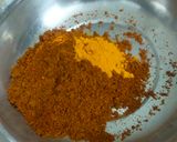 A picture of step 1 of Moong Subzi with Goda Masala.